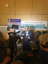 Dr. Jerry Young speaks with press about the campaign launch